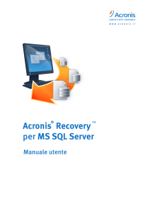 Acronis Recovery per MS SQL Server User`s Guide