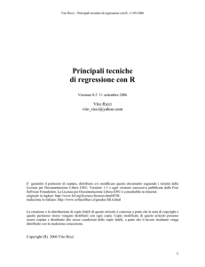 Principali tecniche di regressione con R