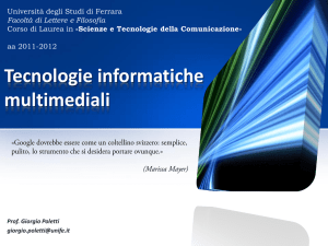 Tecnologie informatiche multimediali 05 - 27 febbraio 2012