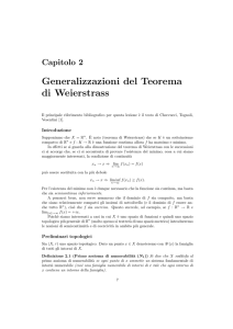 Generalizzazioni del Teorema di Weierstrass