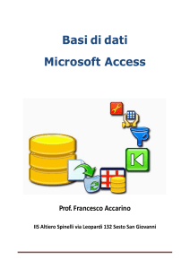 Basi di dati Microsoft Access