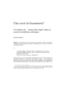 Che cos`è la Geometria?