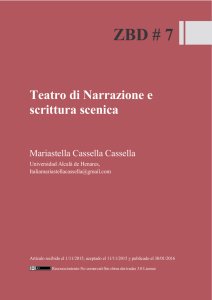 Teatro di Narrazione e scrittura scenica