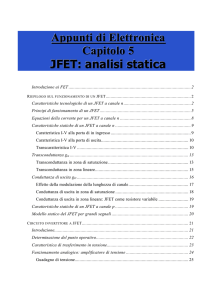 JFET: analisi statica - Libero Community Siti Personali