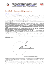 Capitolo 1 - Elementi di trigonometria