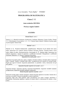 Matematica - Liceo Scientifico Statale Ruffini Viterbo