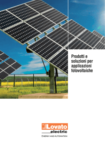Prodotti e soluzioni per applicazioni fotovoltaiche