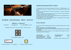 Sardinia International Music Festival brochure