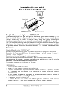 Istruzioni inverter PS-120-150-220