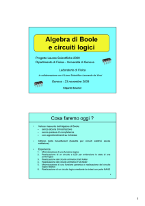Algebra di Boole e circuiti logici