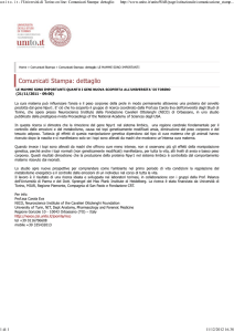 Comunicati - Neuroscience Institute Cavalieri Ottolenghi
