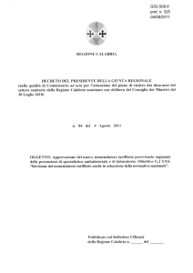 Decreto n.84 del 4.8.2011