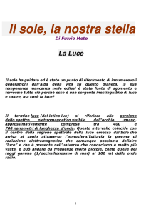 Il sole, la nostra stella