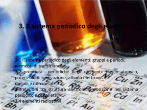 Il sistema periodico degli elementi