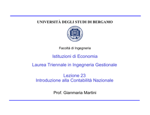 Istituzioni di Economia Laurea Triennale in Ingegneria Gestionale