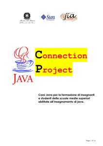 JAVA Connection project - approfondimento