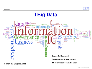 Scarica le slides di Brunello Bonanni di IBM