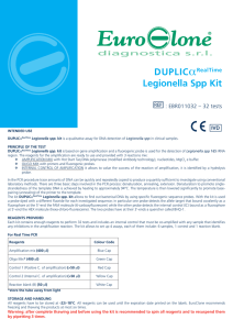 DUPLICαRealTime Legionella Spp Kit