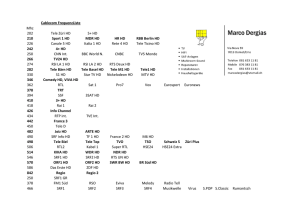 Cablecom FrequenzListe Mhz 202 Tele Züri HD 5+ - Dergias