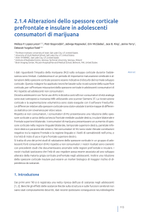 2.1.4 Alterazioni dello spessore corticale prefrontale e