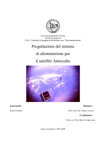 Progettazione del sistema di alimentazione per il satellite Atmocube