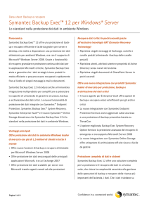 Symantec Backup Exec™ 12 per Windows® Server