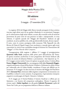 Brochure 2016 - Maggio della Musica