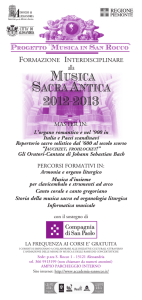 musica sacra antica 2012-2013 - Progetto Musica in San Rocco
