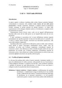 CAP. 4 – TEST delle IPOTESI - UniFI