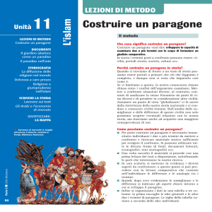 LEZIONI DI METODO Costruire un paragone