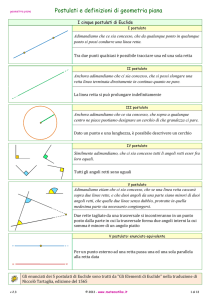 Postulati e definizioni di geometria piana