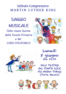 Locandina saggio musicale classi quinte e coro d