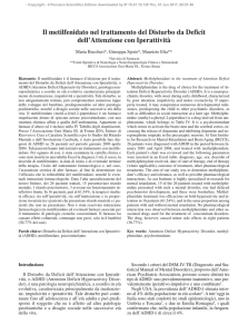 Il metilfenidato nel trattamento del Disturbo da