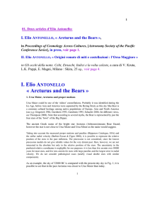 I. Elio ANTONELLO « Arcturus and the Bears »