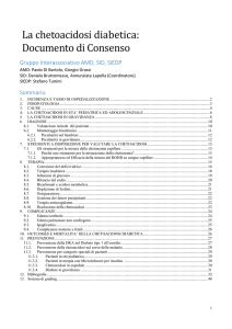 La cheto acidosi diabetica: Raccomandazioni