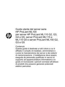 Guida utente del server serie HP ProLiant ML100