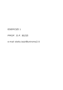 ESERCIZI 1 PROF. D.F. IEZZI e-mail