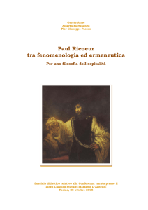 Paul Ricoeur tra fenomenologia ed ermeneutica Per una filosofia