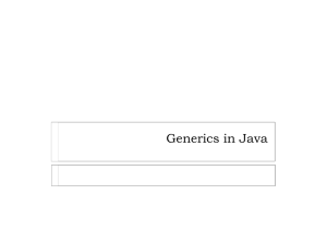Generics in Java
