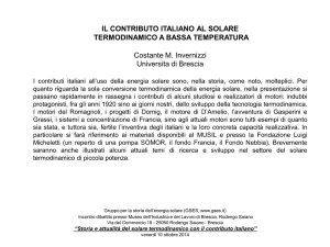 Il contributo italiano al solare termodinamico a bassa