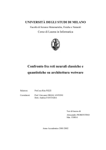 Confronto fra reti neurali classiche e quantistiche su