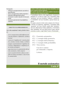 Il metodo assiomatico - Matematica gratuita per le scuole superiori