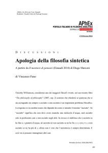 Apologia della filosofia sintetica