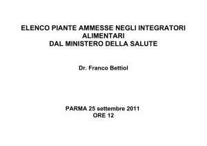 piante presenti negli integratori