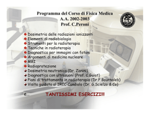 Programma del Corso di Fisica Medica A.A. 2002