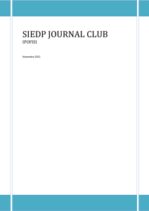 SIEDP JOURNAL CLUB