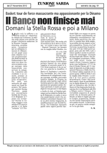 Domani la Stella Rossa e poi a Milano