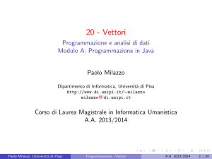 =1=20 - Vettori - Programmazione e analisi di dati Modulo A