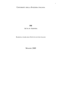 Acta et agenda 2009 - Istituto di studi italiani