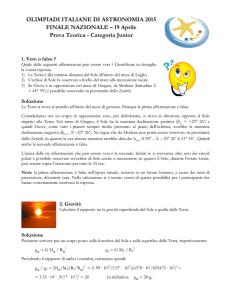 Prova Teorica Categoria Junior - Olimpiadi Italiane di Astronomia
